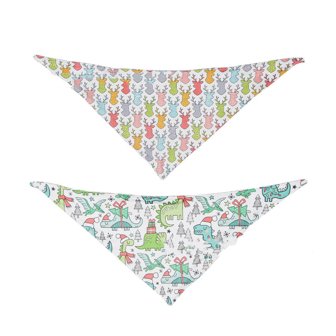 HKM-460563 Double-sided Triangle Scarf for Pets - Holiday & Seasonal Patterns in Milk Silk Material