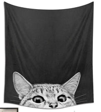HKM-460691 Cartoon Landscape Polyester Fiber Wall Hanging for Bedroom and Dormitory Decoration, Machine Washable, 150x130 cm