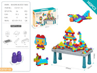 HKM-460691 Multifunctional Kids Building Blocks Table Set with 140 Pieces for Creative Play