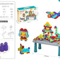 HKM-460691 Multifunctional Kids Building Blocks Table Set with 140 Pieces for Creative Play