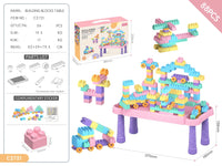 HKM-460691 Multifunctional Kids Building Blocks Table Set with 140 Pieces for Creative Play