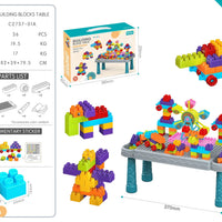 HKM-460691 Multifunctional Kids Building Blocks Table Set with 140 Pieces for Creative Play