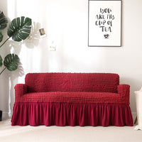 HKM-460755 Universal Elastic Woven Popcorn Sofa Cover for Single, Double, and Triple Sofas