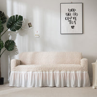 HKM-460755 Universal Elastic Woven Popcorn Sofa Cover for Single, Double, and Triple Sofas
