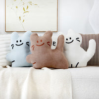 HKM-460819 Cartoon Cat Pillow Cover for Living Room Sofa - Various Colors & Styles