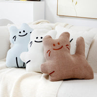 HKM-460819 Cartoon Cat Pillow Cover for Living Room Sofa - Various Colors & Styles