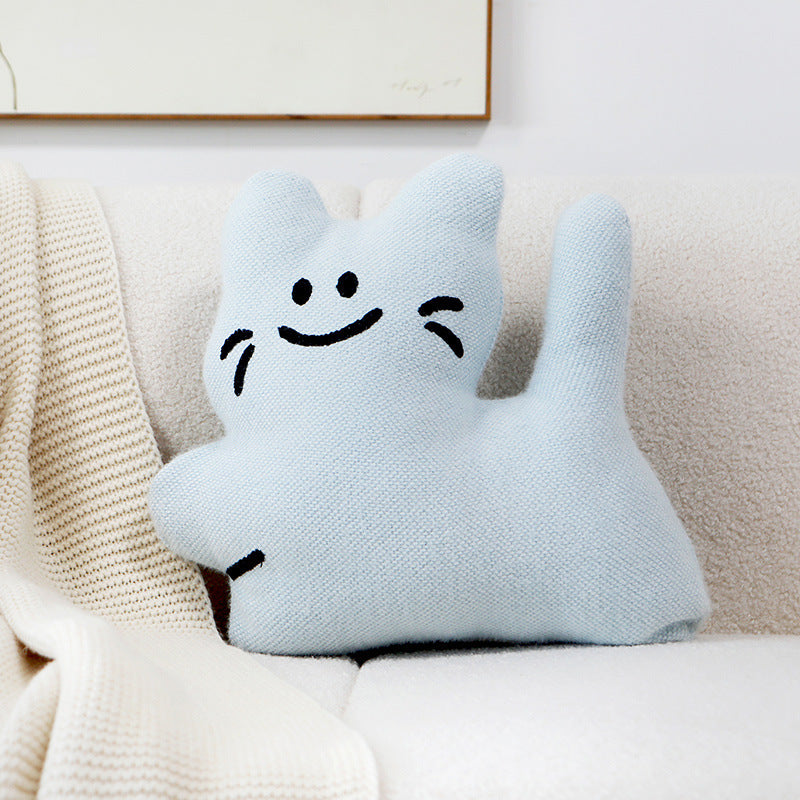 HKM-460819 Cartoon Cat Pillow Cover for Living Room Sofa - Various Colors & Styles