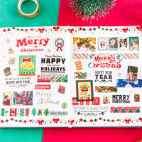 HKM-460819 Christmas Themed Tape Notebook with Stickers - Japanese Paper, Korean Style, Perfect for Festivities
