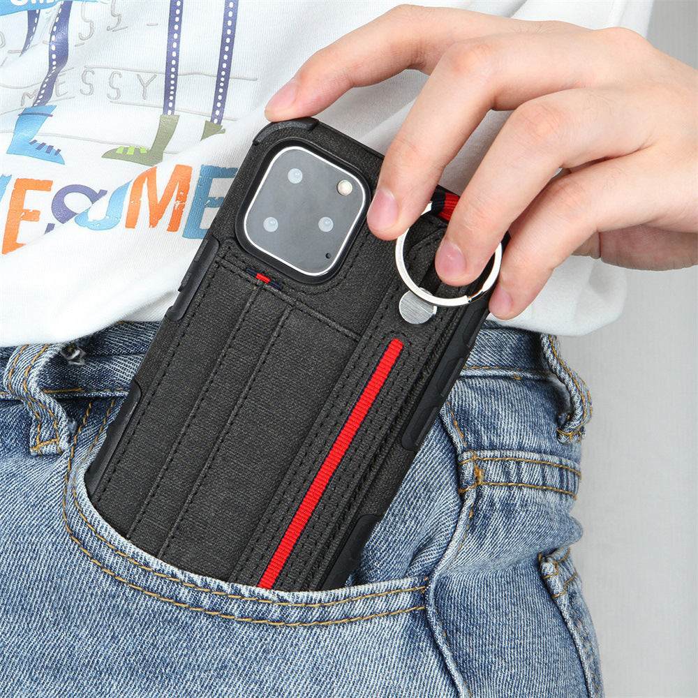 HKM-460947 Stylish TPU Mobile Phone Case with Leather Wrist Strap