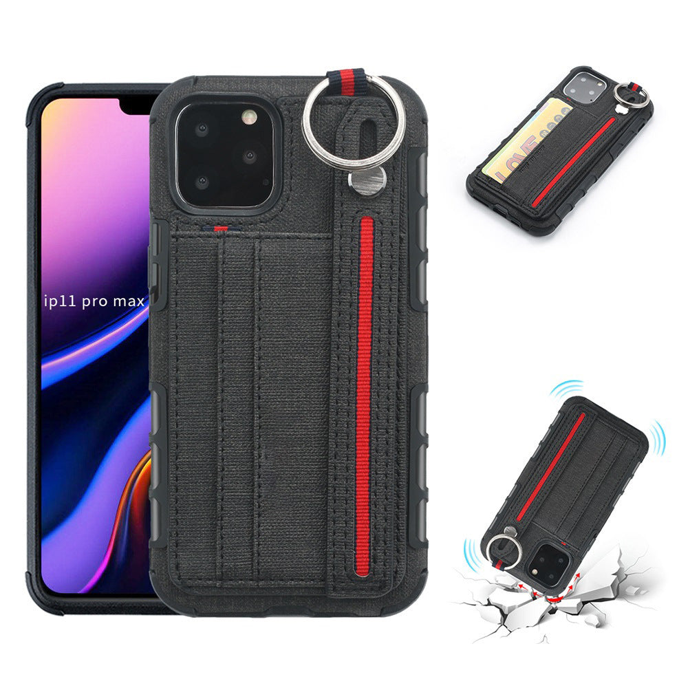 HKM-460947 Stylish TPU Mobile Phone Case with Leather Wrist Strap
