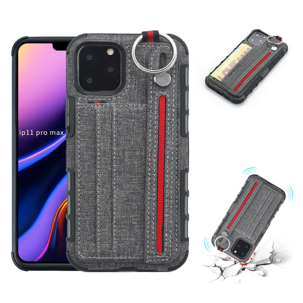 HKM-460947 Stylish TPU Mobile Phone Case with Leather Wrist Strap