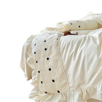 HKM-461011 Washed Cotton Solid Color Four-Piece Bedding Set for 1.2m, 1.5m, and 1.8m Beds