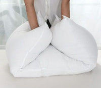 HKM-461139 Feather Fabric Long Body Hugging Pillow - Soft Fiber Cushion for Sleeping and Napping