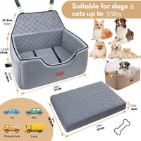 HKM-461139 Pet Car Nest for Dogs - Breathable Cloth Design, 70x50x30cm, Gray/Beige
