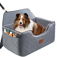 HKM-461139 Pet Car Nest for Dogs - Breathable Cloth Design, 70x50x30cm, Gray/Beige