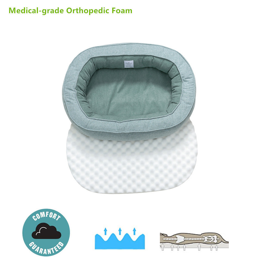HKM-461203 Cozy Waterproof Massage Kennel Mat for Pets in Lake Blue, M and L Sizes Available