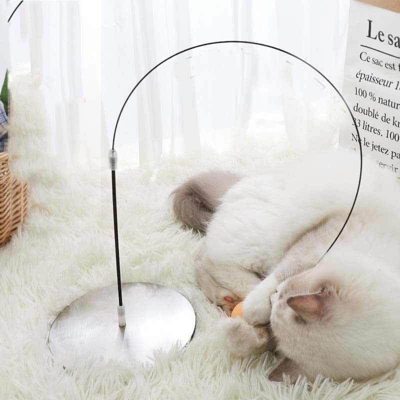 HKM-461331 Cat Table Tennis Fun Stick with Stable Metal Base and Elastic Carbon Fiber Rod