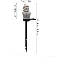 HKM-461459 Solar-Powered LED Snowman Garden Lamp - Outdoor Landscape Decoration for Christmas