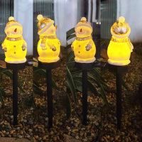 HKM-461459 Solar-Powered LED Snowman Garden Lamp - Outdoor Landscape Decoration for Christmas