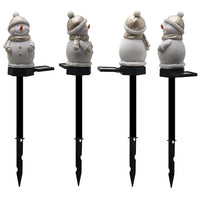 HKM-461459 Solar-Powered LED Snowman Garden Lamp - Outdoor Landscape Decoration for Christmas