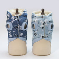 HKM-461459 Stylish Pet Denim Jacket in Dark Blue and Light Blue for Small to XXL Sizes