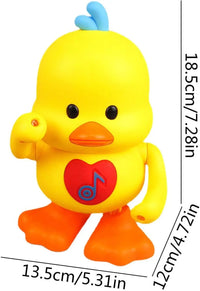 HKM-461651 Glowing Yellow Duck Toy for Kids - Walking, Dancing, Singing & Talking Educational Fun