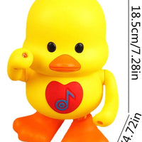 HKM-461651 Glowing Yellow Duck Toy for Kids - Walking, Dancing, Singing & Talking Educational Fun