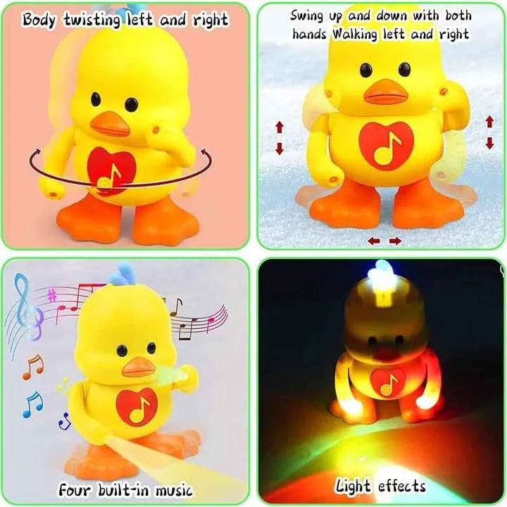 HKM-461651 Glowing Yellow Duck Toy for Kids - Walking, Dancing, Singing & Talking Educational Fun