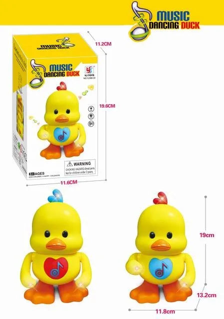 HKM-461651 Glowing Yellow Duck Toy for Kids - Walking, Dancing, Singing & Talking Educational Fun