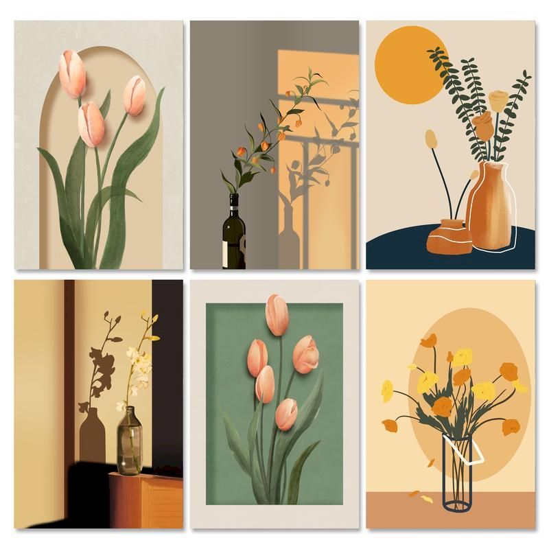 HKM-461779 Frameless Digital Oil Painting on Linen - Modern Simplicity, 20x30cm