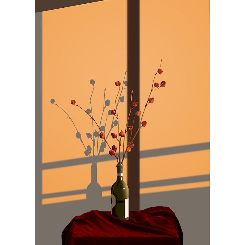 HKM-461779 Frameless Digital Oil Painting on Linen - Modern Simplicity, 20x30cm