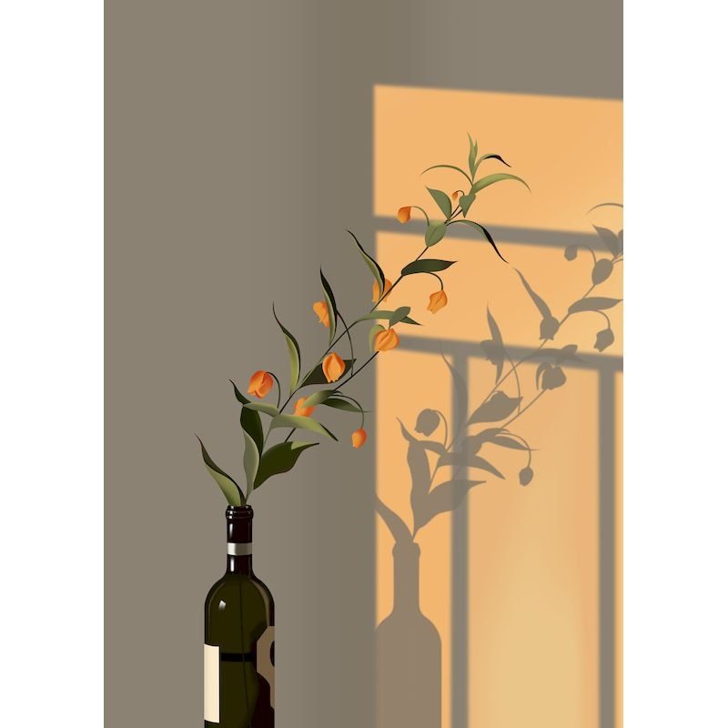 HKM-461779 Frameless Digital Oil Painting on Linen - Modern Simplicity, 20x30cm