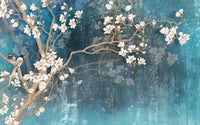 HKM-461843 Hand-Painted Retro TV Background Wallpaper - Silk/Non-Woven Material, Custom Size Available