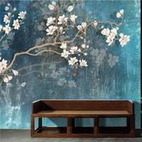 HKM-461843 Hand-Painted Retro TV Background Wallpaper - Silk/Non-Woven Material, Custom Size Available