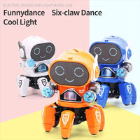 HKM-461843 Intelligent Six Claws Walking and Dancing Robot Toy with Lights and Music for Kids