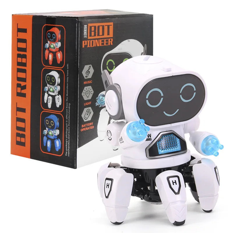 HKM-461843 Intelligent Six Claws Walking and Dancing Robot Toy with Lights and Music for Kids