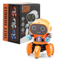 HKM-461843 Intelligent Six Claws Walking and Dancing Robot Toy with Lights and Music for Kids