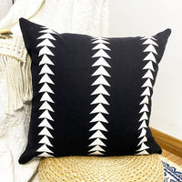 HKM-461907 Geometric Abstract Cotton Printed Tassel Pillowcase with PP Cotton Filling