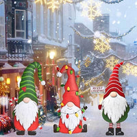 HKM-461971 Outdoor Metal Garden Decoration - Christmas Standing Old Man Pile Ornament