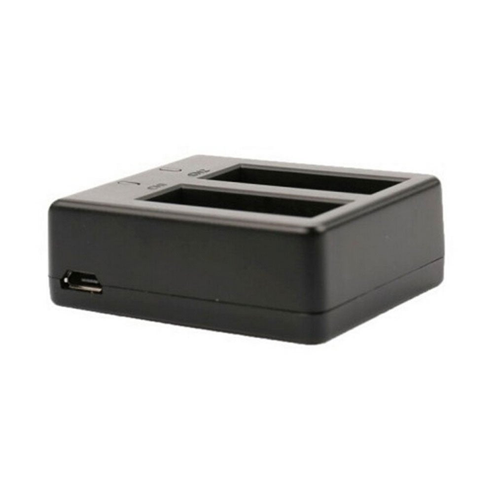 HKM-462035 Dual Charger for Action Cameras Compatible with SJCAM SJ4000, SJ5000, EKEN H8 Pro, H9R, and More, Compact and Portable Design