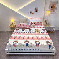 HKM-462163 Crystal Velvet Quilted Bed Cover with Lace - Geometric Pattern, 150X200-220 cm, Autumn/Winter Bedding
