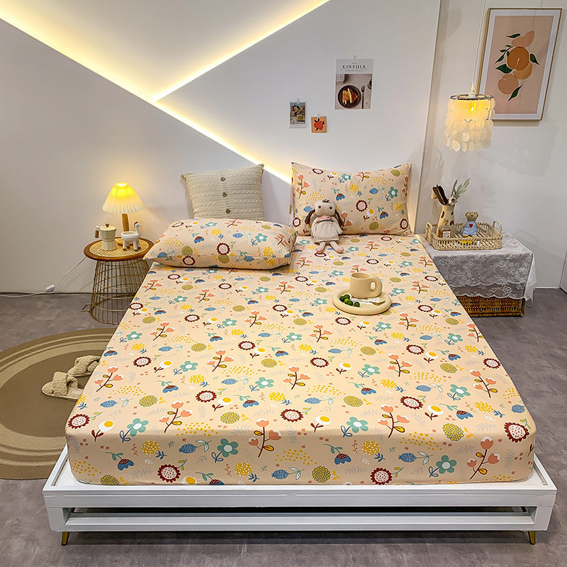 HKM-462163 Crystal Velvet Quilted Bed Cover with Lace - Geometric Pattern, 150X200-220 cm, Autumn/Winter Bedding
