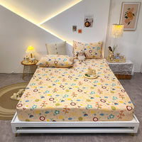 HKM-462163 Crystal Velvet Quilted Bed Cover with Lace - Geometric Pattern, 150X200-220 cm, Autumn/Winter Bedding