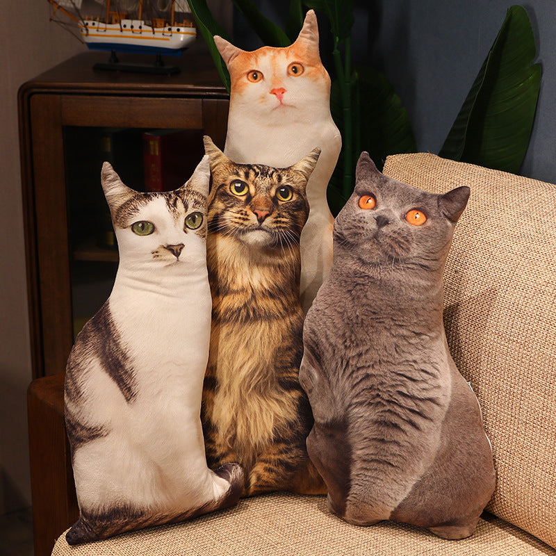 HKM-462291 Cute Kitty Plush Pillow Toy, 50cm Height, Various Styles for Ages 15-35