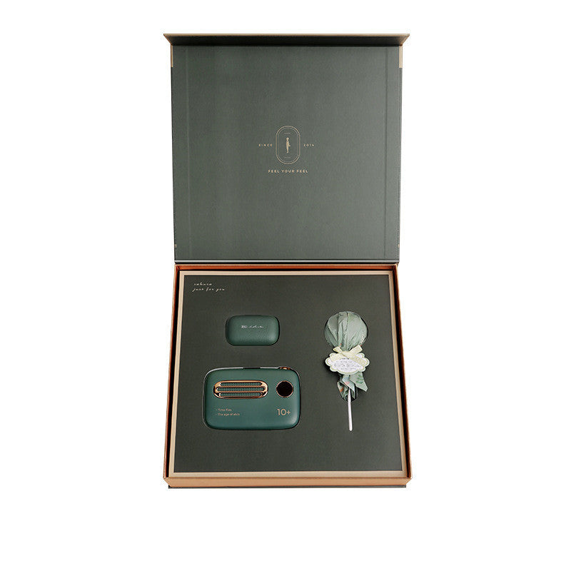HKM-462291 Light Cherry Pink & Retro Green Bluetooth Earbuds with Power Bank and Data Cable - Bluetooth 5.0, 10m Range, Stereo Sound