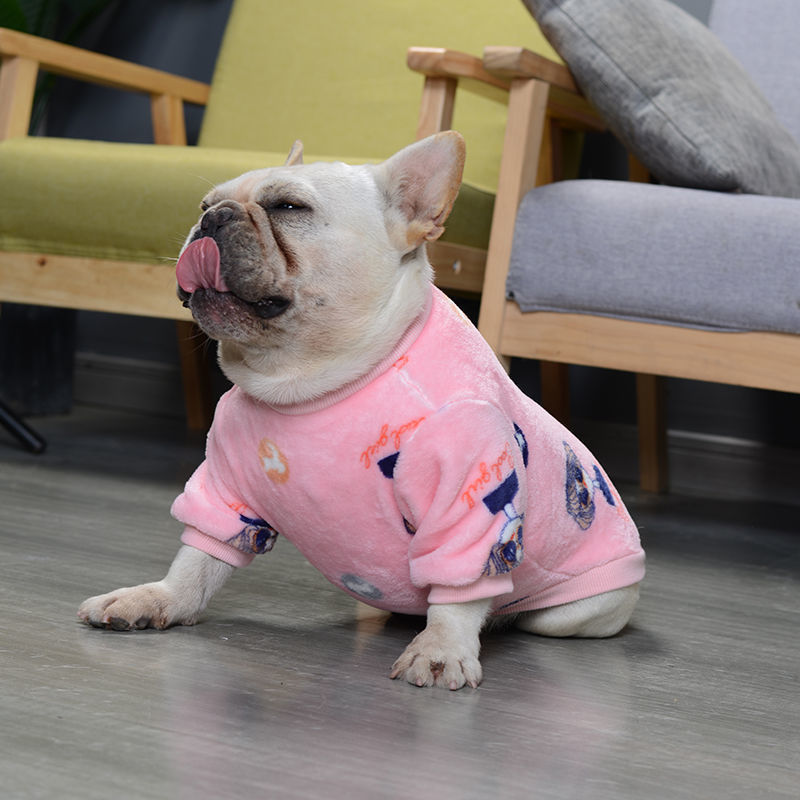 HKM-462675 Cozy French Style Plush Pajamas for Pets in Various Sizes and Colors