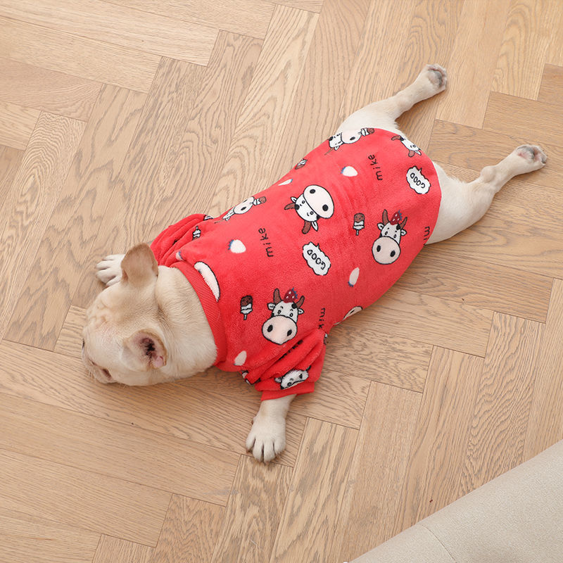 HKM-462675 Cozy French Style Plush Pajamas for Pets in Various Sizes and Colors