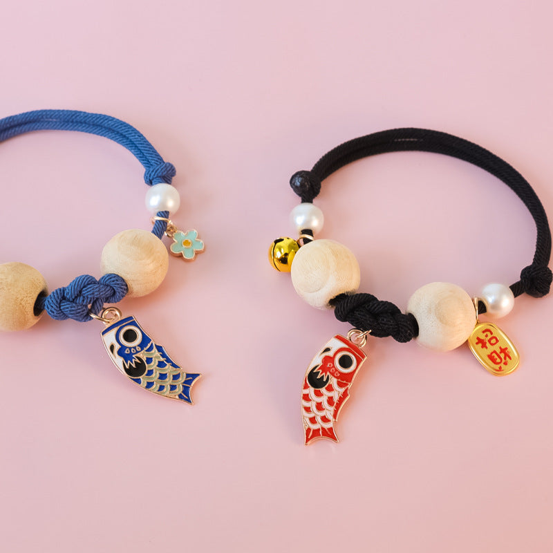 HKM-462867 Camphor Wood Cat Mosquito Repellent Collar with Koi and Flower Designs