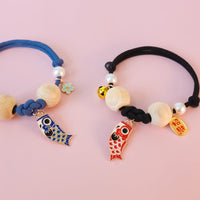 HKM-462867 Camphor Wood Cat Mosquito Repellent Collar with Koi and Flower Designs