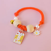 HKM-462867 Camphor Wood Cat Mosquito Repellent Collar with Koi and Flower Designs
